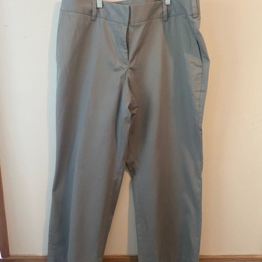 Lands' End Gray Mid-rise wide leg pants, size 18W